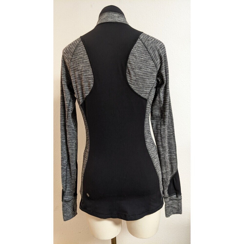 Women's Lululemon Race Your Pace 1/2 Zip Black / Coco Pique Black Pullover Top 6 - Picture 11 of 16